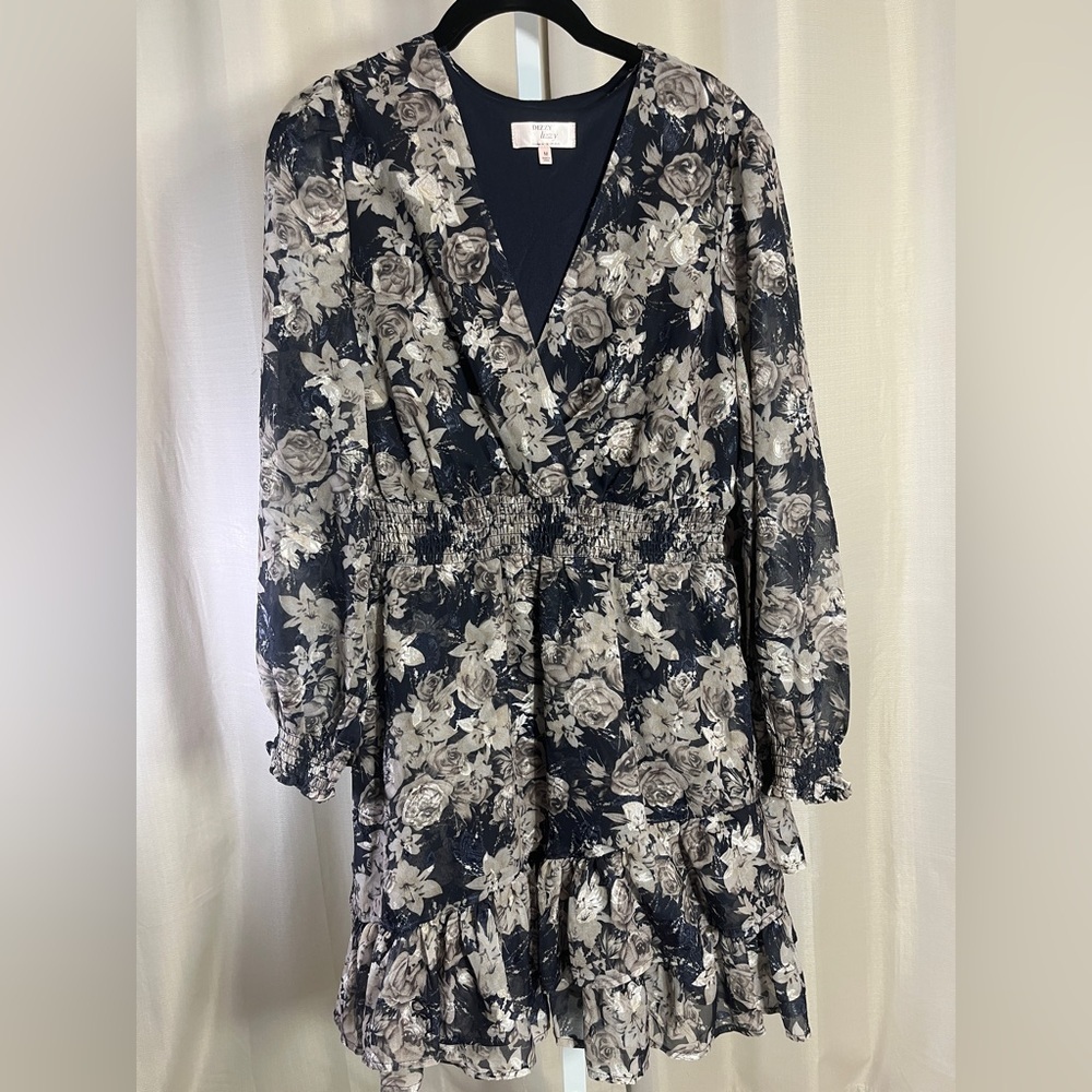 Dizzy Lizzy‎ Floral Print Dress Long Sleeved